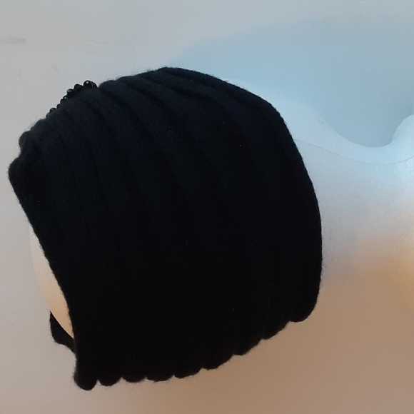 Aldo Jeweled Beaded Black Knit Turband Headband OS - Picture 10 of 10